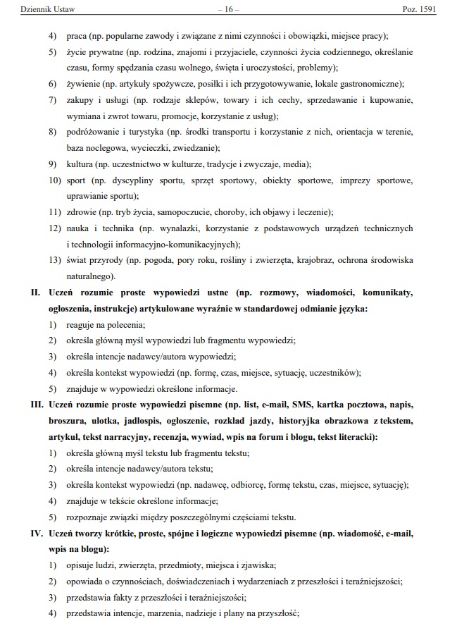 Wymagania egzamin ósmoklasisty angielski 2024 strona 2