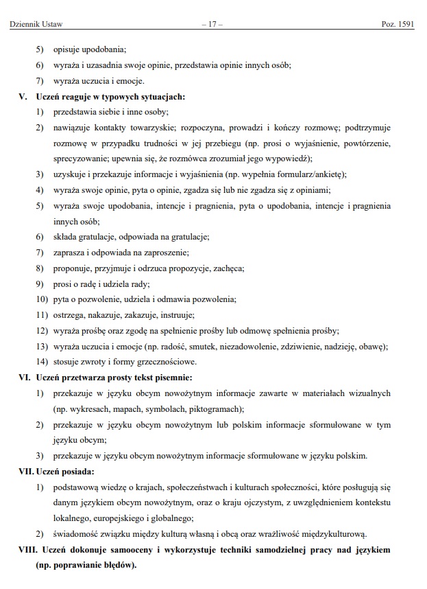 Wymagania egzamin ósmoklasisty angielski 2024 strona 3